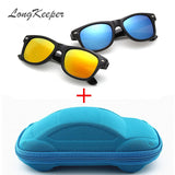 LongKeeper Cool Sunglasses for Kids Sun Glasses for Children Boys Girls Sunglass UV 400 Protection with Case Children Gift