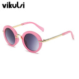 2017 Fashion Round Kids Sunglasses Children Sun Glasses Anti-uv Baby Vintage Eyeglasses Girl Cool UV400 oculos infantil de sol