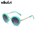 2017 Fashion Round Kids Sunglasses Children Sun Glasses Anti-uv Baby Vintage Eyeglasses Girl Cool UV400 oculos infantil de sol