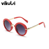 2017 Fashion Round Kids Sunglasses Children Sun Glasses Anti-uv Baby Vintage Eyeglasses Girl Cool UV400 oculos infantil de sol