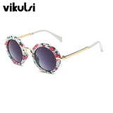 2017 Fashion Round Kids Sunglasses Children Sun Glasses Anti-uv Baby Vintage Eyeglasses Girl Cool UV400 oculos infantil de sol
