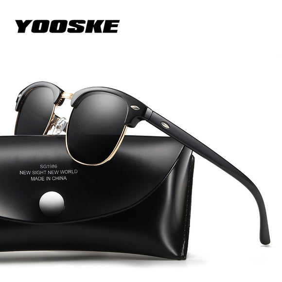 YOOSKE Classic Polarized Sunglasses Men Women Retro Brand Designer High Quality Sun Glasses Female Male Fashion Mirror Sunglass
