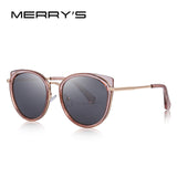 MERRYS DESIGN Women Cat Eye Sunglasses Ladies Fashion Polarized Sun glasses Metal Temple UV400 Protection S6227