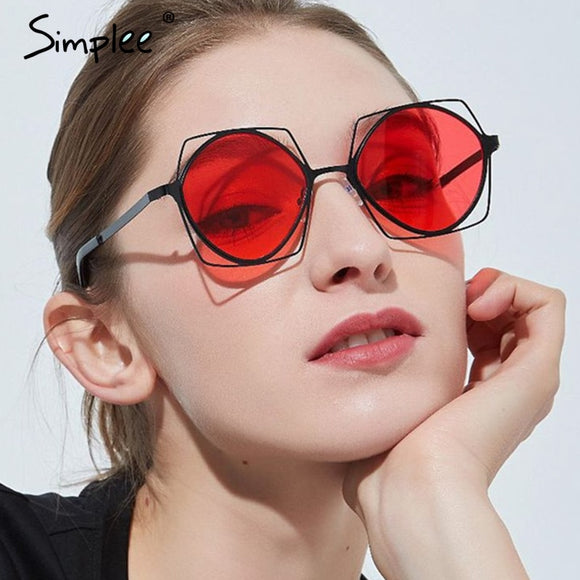 Simplee Fahsion punk vintage sunglasses women Square sunglasses party accessories summer sunglasses luxury brand sun glasses